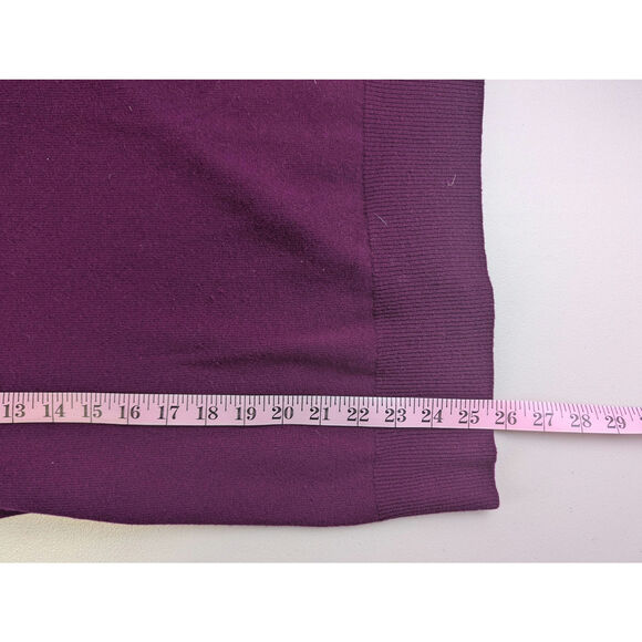 Banana Republic Cashmere Sweater Womens Large Purple Todd Duncan Scottish Yarn - Picture 7 of 7
